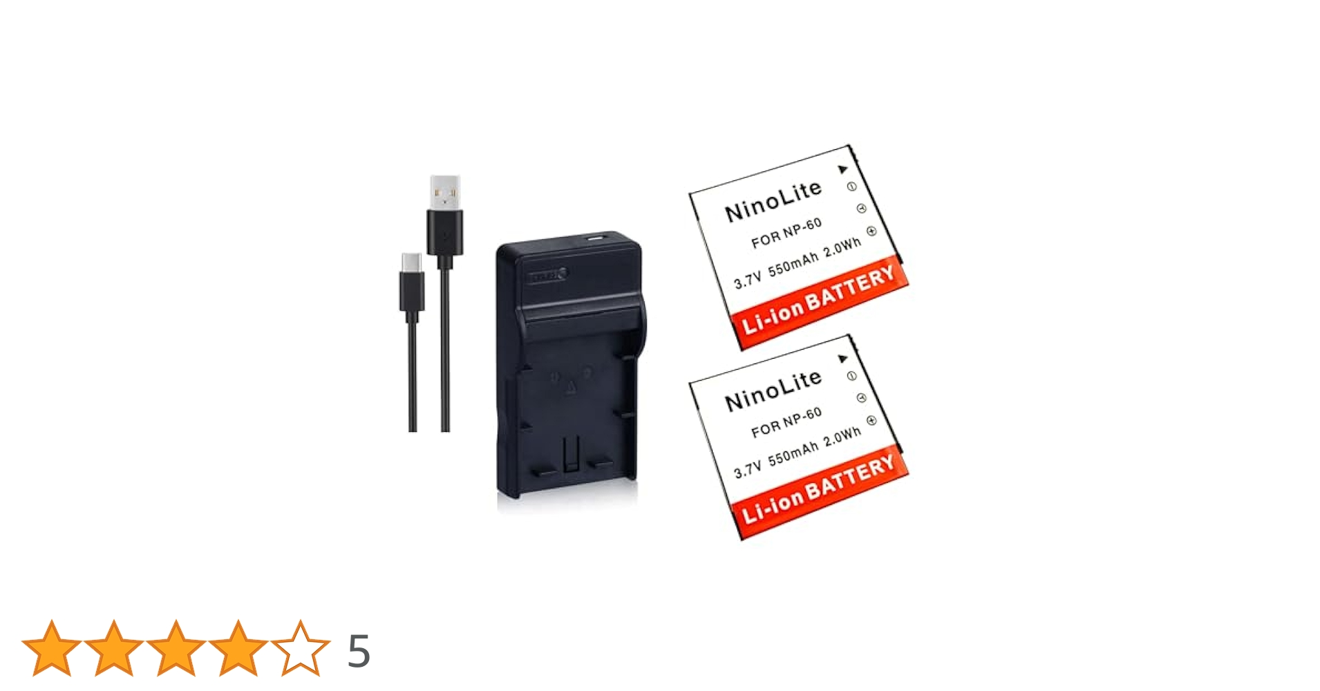 Amazon | NinoLite 4点セット カシオ NP-60 互換 バッテリー2個