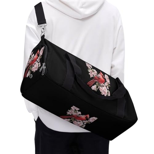 Cardinal Bird Gym Bag Travel Duffel Bag Sports Tote Bag Workout Bag Weekender Bag for Women Men 5