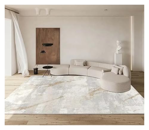 Tapis salon abstrait gris 180x250cm pour protéger le sol des rayures de chaises - 7