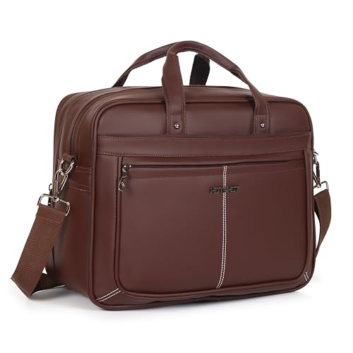 Image of HOT SHOT EXECUTIVE 2001|LEATHER MESSANGER BAG|LAPTOP MESSAMGER BAG|LAPTOP SLING BAG|OFFICE BAG|SHOULDER BAG|15.6 INCH|WATER RESISTANT |20 L LAPTOP BAG FOR MEN & WOMEN