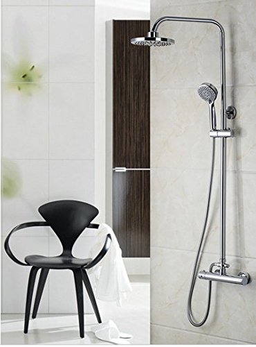 Mitigeur thermostatique de douche Gowe en laiton avec colonne de pluie et douchette