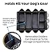 Mobile Dog Gear, Dogssentials Collapsible Storage Organizer for Travel with Built-in Waste Bag Dispenser, Includes 1 Roll of Waste Bags, Black/White Paw Bone Print, Meets Airline Regulations