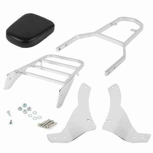 Top Valuable Backrest Sissy Bar With Comfortable Pad And Luggage Rack Compatible With Yamaha Vstar 650 400 Xvs650 400 Ds650 Classic Ds400 V Star 1998-2018 Drag Star (Chrome) #TOP5