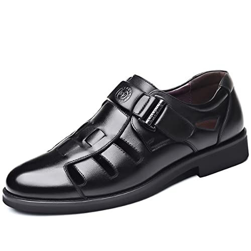 Men's Fashion Casual Sandals Closed Toe Breathable Comfortable Shoes Business Leather Sandals2
