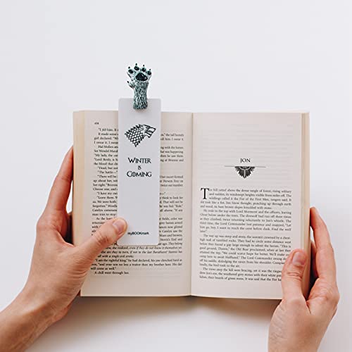 My Bookmark Handmade Bookmark Gift for Book Lovers and Bookworms Unique Bookmarks for Women Book Marks for Reading Crafted with Love Special Anniversary Mother's Gift (Dire Wolf)