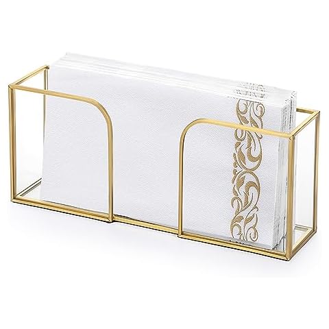 Sumnacon Stylish Vertical Glass Napkin Holder Cover