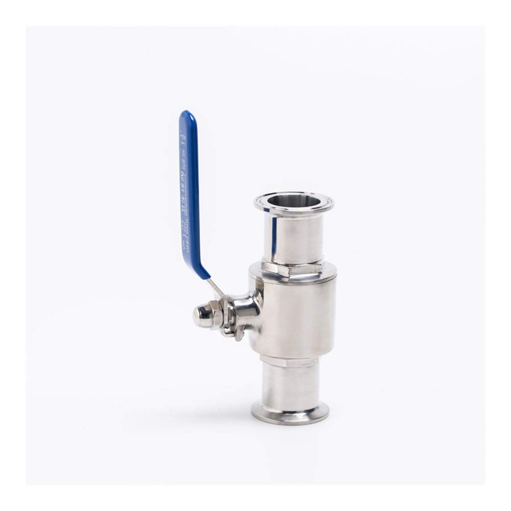 VSPPJYFG Ball Valve Hot And Cold Water Stop 304 Stainless Steel Sanitary Ball Valve Tri Clamp Ferrule Type For Homebrew Diary Product 3/4" 19mm