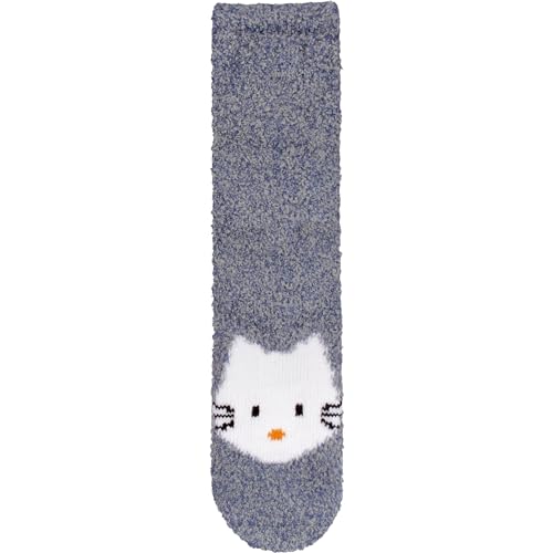 Image of BambooMN Super Soft Warm Cute Women's Animal Non-Slip Fuzzy Fluffy Crew Winter Home Socks
