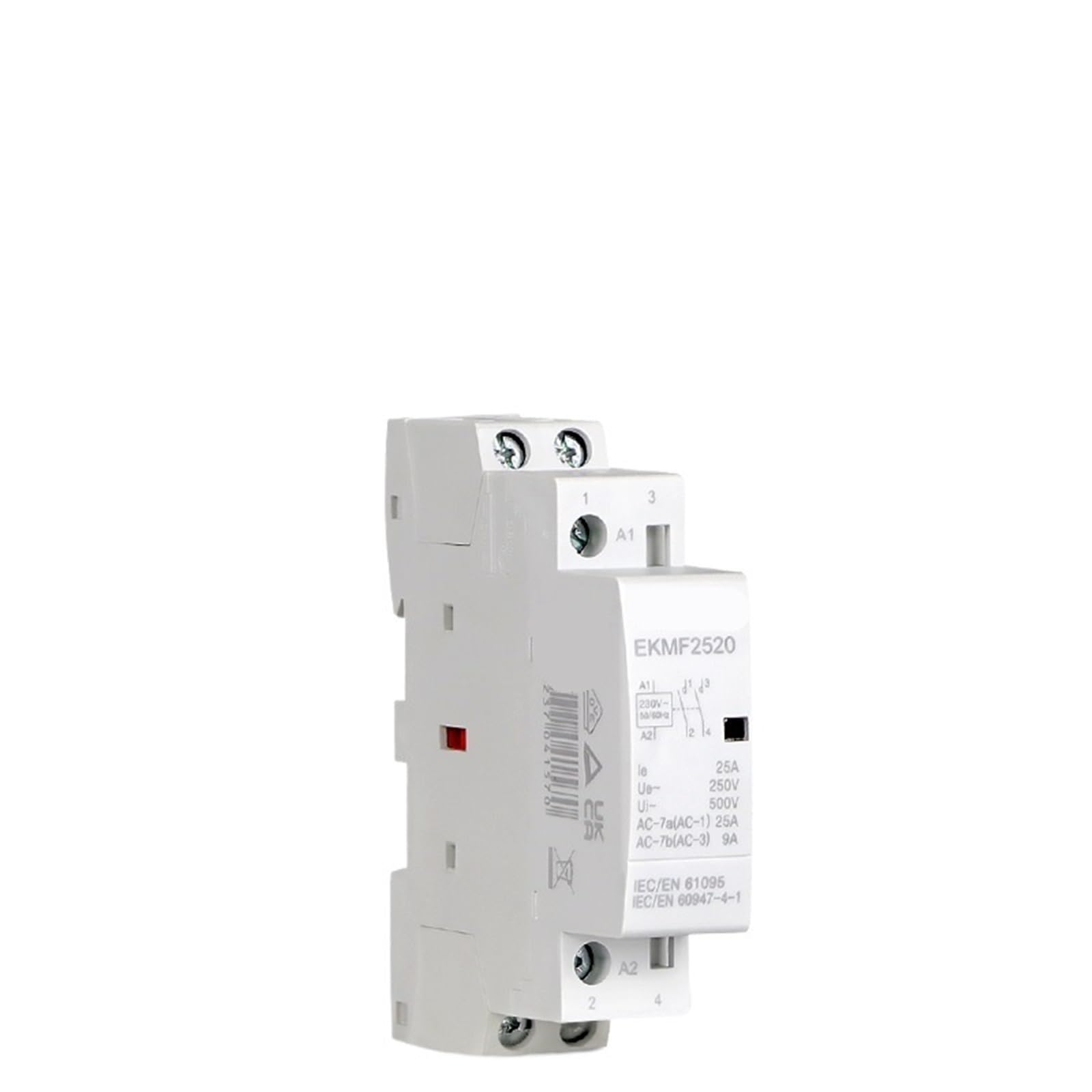 1 szt. DIN Szyna Domowa Modułowa Stycznik AC 220V Jednofazowy 2P 2no 2nc 1no 1nc 25A 20A 16A do automatyzacji EKMF(Ekmf-of-20)
