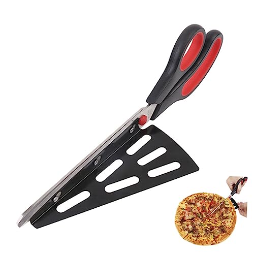 ULTECHNOVO Ciseaux Pour Pizza Avec Spatule Amovible Pour Coupe-pizza Et Coupe-gâteau Acier Inoxydable Léger