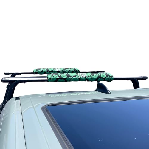 Image of COR Surf Aero Car Roof Rack Pads for Surfboard, Kayak, SUP, Snowboard, Surfboard, Paddleboard and Canoe for Large and Flat Style Aero Bars