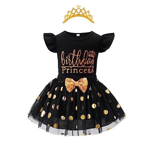 Image of LYSMuch Girls Birthday Outfit Birthday Girls Shirt Princess Tutu Tulle Skirt