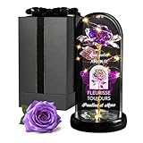 Cadeau couple personnalisé : Offrez ce cadeau couple amoureux, une idee cadeau mariage unique ou un cadeau anniversaire de mariage. La fleur éternelle sous cloche en verre ajoutera une touche de magie à chaque célébration de l'amour.