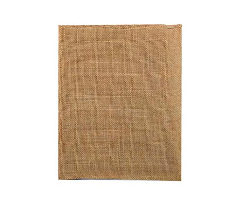 Printable Natural Burlap Paper Pad | Burlap scrapbooking supplies | Laminated Burlap Paper for Burlap Prints | Burlap card stock - Size 8.5 inches x 11 inches - 10 sheets in 1 pack