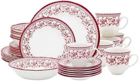 Tudor Royal Collection 30 Piece Round Dinnerware Set, Service for...