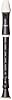 Aulos F-Sopranino Recorder Symphony 507B Baroque, complete with bag and fingering chart, synthetic resin, curved windway, Dark, brownivory colored 507
