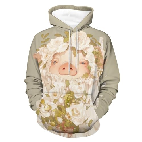Sweat à capuche Cochon Fleur pour en finir avec les looks ternes