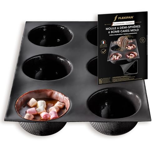 Silpat Flexipan Backform – die originale Antihaftform, handgefertigt in Frankreich seit 1965 – von Weltklasse-Köchen vertraut – zertifizierte lebensmittelechte Flexipan®-Technologie (6 Bombenkuchen)