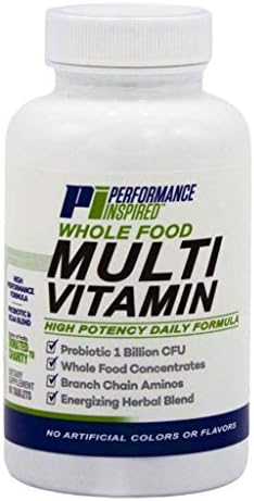 Performance Inspired Nutrition - Whole Food Multi Vitamin â€“ 1 Billion CFU Probiotics â€“ BCAAs â€“ Energizing Herbal Complex - 90 Count (Pack of 1)