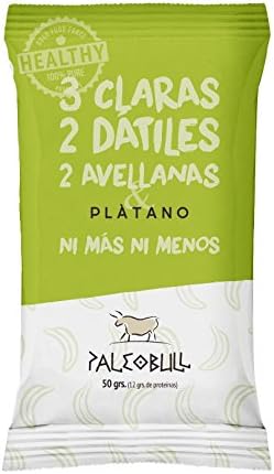 PaleobullEnergy Bar 100% Natural Rich in Proteins Hazelnuts and Bananas Economy Pack 15 x 50 g 15 Bars