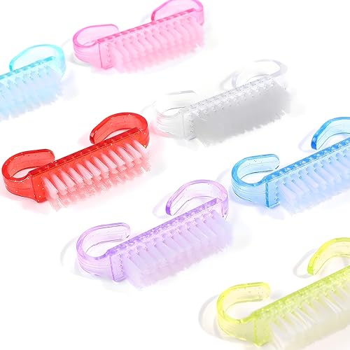12-Pack Handle Grip Nail Brush(assorted color), Fingernail Scrub Cleaning Brushes for Toes and Nails Cleaner, Pedicure Brushes for Men and Women 6
