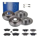 ATE 2 Bremsscheiben PowerDisc + Beläge VA + HA für Mercedes 100-Klasse W204