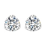 Beydodo Orecchini da donna in oro bianco 750 585 375, orecchini con diamante 0,3 carati, anallergici per donne, metallo prezioso, Diamante