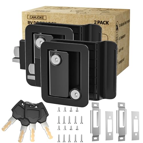 Image of RV Door Lock, Camper Door Lock with Deadbolt, 2 Locks Same Key