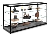 Displays2go 72 Inch Glass Display Case with LED Lights