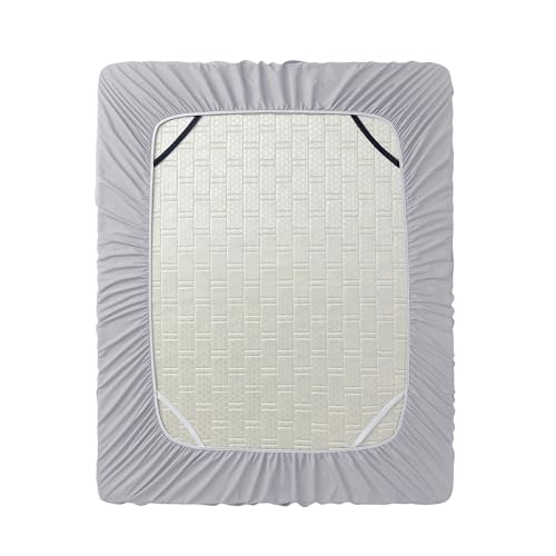 Image of Hearth & Harbor Extra Deep Pocket Queen Fitted Sheet - Fits 18 to 24 Inch Mattress - Ultra Soft 1800 Microfiber, Wrinkle-Free & Breathable - Hotel Luxury Fitted Sheet Only, Grey Lavender