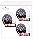 imaggge.com - Set di 3 adesivi in rilievo per telecamera di sorveglianza con testo Security – Dissuasivo per i ladri – Ultra resistente ai graffi, pioggia, gel UV, 60 mm x 60 mm – spessore 2 mm