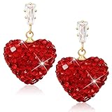 Pendientes de San Valentín, Pendientes de Amor para Mujer, Pendientes Corazón de San Valentín, Pendientes de Corazon, para Día de San Valentín, Aniversario, Regalo de Cumpleaños (A)