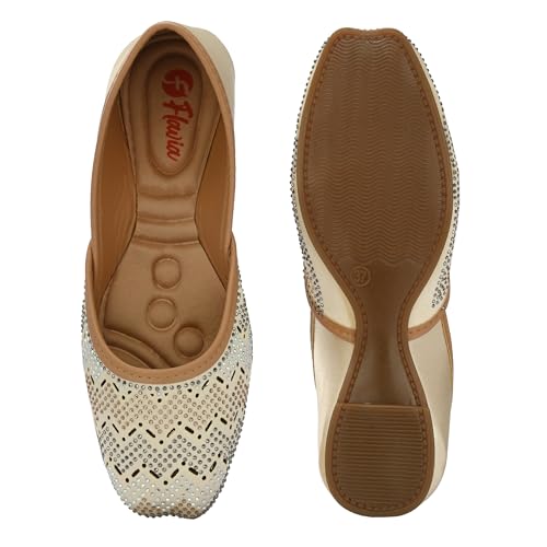Image of Flavia Womens Flv07 Ballet Flat | Ethnic Shoes | Wedding Footwear | Fashionably Stylish for Everyday wear
