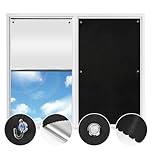 ZOYIZEN Roller Blind Blackout 60x73cm, 300D Waterproof Oxford, Suction Cup, Sun Protection Roof Window, Blackout Curtains