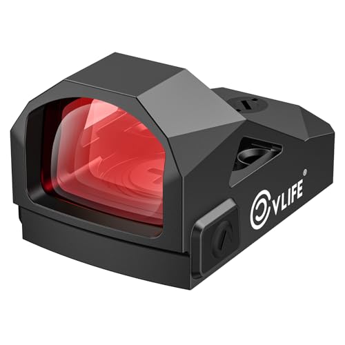 CVLIFE WolfProwl Multiple Reticle Red Dot Sight, 2 MOA Dot & 32 MOA Circle Optic, Motion Awake Red Dot Reflex Sight for RMR, Holding Zero Well, Full Sized Red Dot with MOS & Picatinny Adapter Plate