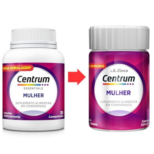 Centrum Mulher, Multivitamínico Adulto, Suplemento Vitamínico com Vitamina B12, Vitamina D, Ferro e