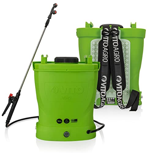 Pulverizador de batería VITO de 12 V, 16 l y 6 bares, con autonomía de 4 h y cargador, ideal para plantas, tejados y jardín