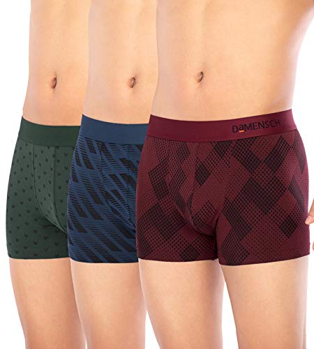 DAMENSCHModal Regular Fit Printed Trunk Underwear Anti-Bacterial Moisture Wicking Breathable Microfibre Waistband Comfortable Deo-Soft Trunks for Men
