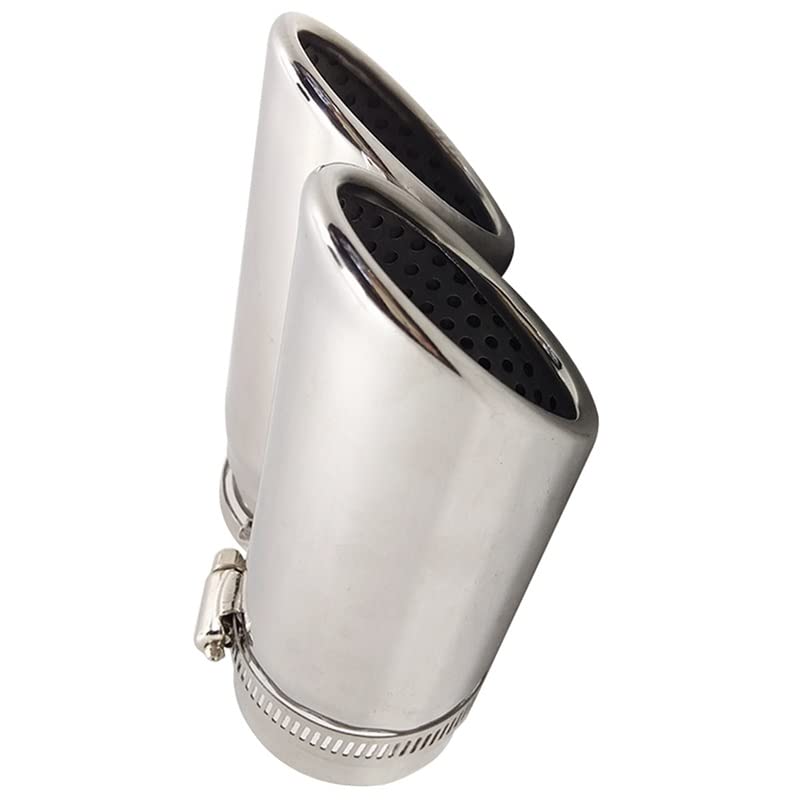 Auspuffendrohr Edelstahl Für Mercedes C180 - 2-tlg. Chrom Auspuffspitze