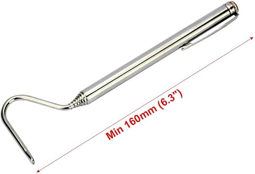 Snake Hook Retractable Rod Stainless Steel Hook Professional Reptile Supplies for Outdoor Activities or Wild Adventures 16cm to 71cm