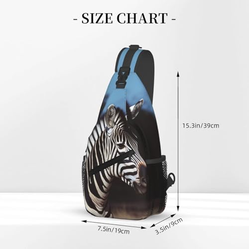 Bolso cruzado estilo cebra para hombre y mujer miniatura 3
