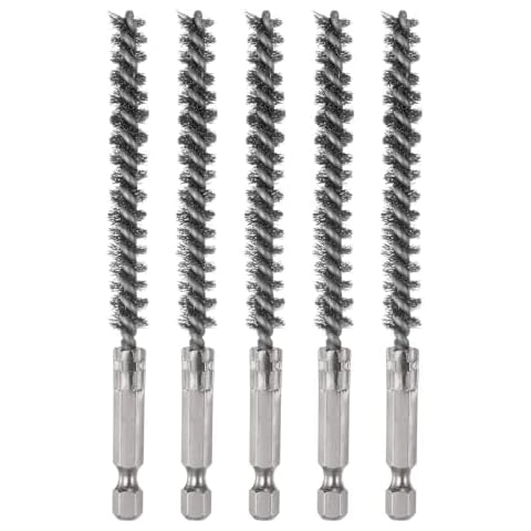 Sourcing Map 5Pcs Stainless Steel Bore Brush Set Cover