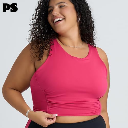 Image of POPSUGAR Sports Bras for Women - Y Back, High Neck, Strappy & Long Line Padded Racerback Bra Workout Yoga Top Racer Back Bra