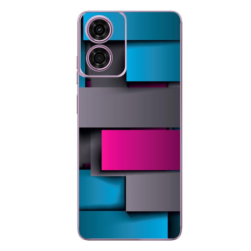 Image of FCS Printed Designer Vinyl Mobile Back Skin Sticker for Motorola Moto G Play (2024) | Protects Against Dust, Precision-Fit, Vinyl, Bubble-Free Installation- (New-1)