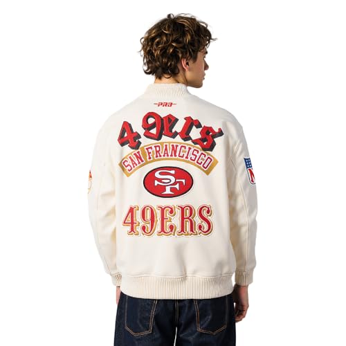 Pro Standard Mens NFL San Francisco 49ers Best of Jacket Eggshell M - Image 3