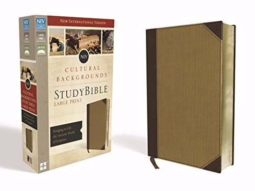 NIV, Cultural Backgrounds Study Bible, Large Print, Leathersoft, Tan, Red Letter Edition: Bringing to Life the Ancient World of Scripture