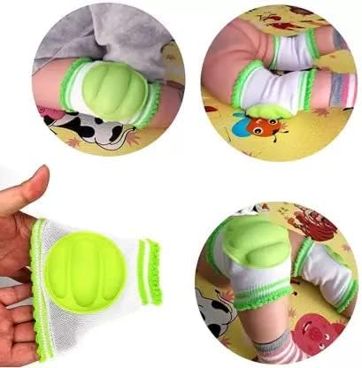 Image of serveuttam Leosportz Baby Knee Pads Toddler Safety Crawling Elbow Protector Infant Kids Cute Cushion (1Pair, Grey) Pink Baby Knee Pads (plain) (Pink)
