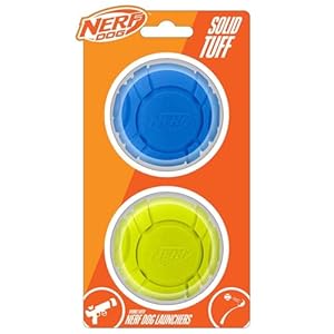 Nerf Dog Sonic Ball Dog Toys, Lightweight, Durable and Water Resistant, 2.5 Inches, for Small/Medium/Large Breeds, Two Pack, Green and Blue Nerf Dog Sonic Ball Dog Toys Lightweight Durable and Water Resistant 25 Inches for SmallMediumLarge Breeds Two Pack Green and Blue