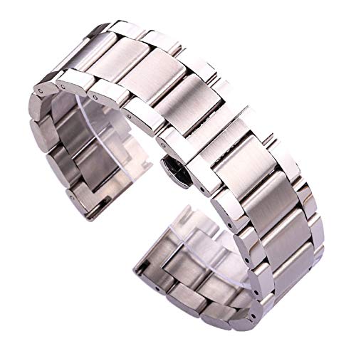 Bracelet de montre en acier inoxydable 18mm à 24mm pour homme