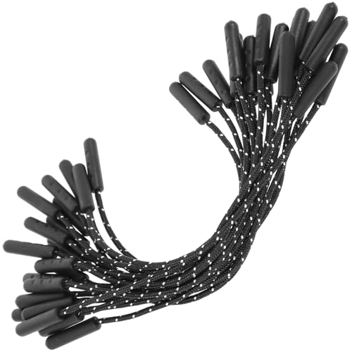 Angoily 20 piezas Tiradores Cremallera Dobles de Tpu con Cuerda Extensores Reparadores para Chaquetas Mochilas y Bolsos Accesorios Prácticos y Resistentes para Reemplazo y Personalización